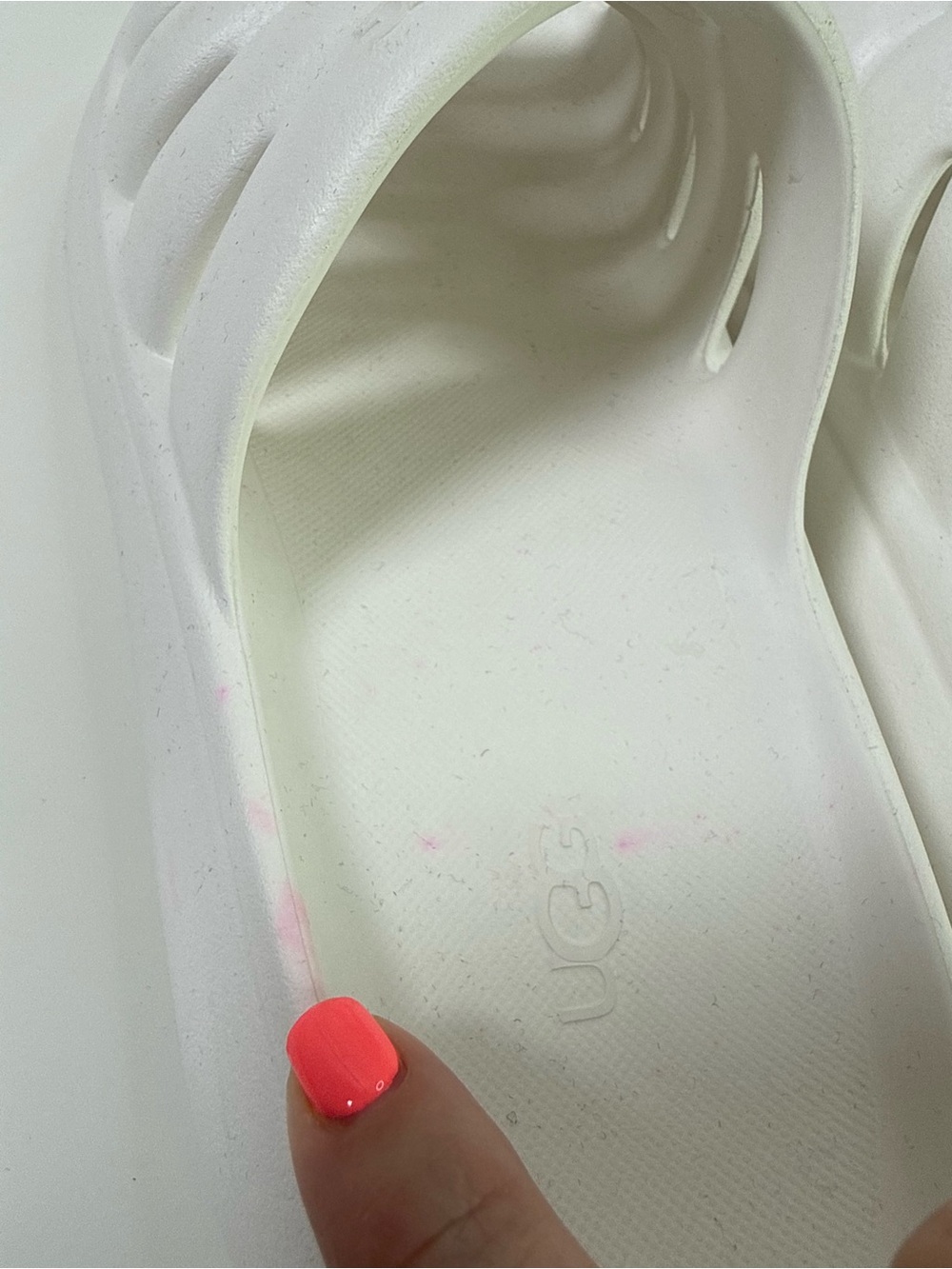 UGG Sport Yeah Slide Sandals White Waterproof Slip On Slides Women's Size 8 - Picture 12 of 15